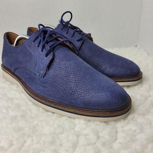Clark\'s Malwood Plain Oxford Men\'s Size 10.5 Navy Nubuck Lace Up Shoes main image 9